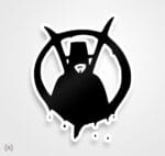 استیکر/ برچسب black V