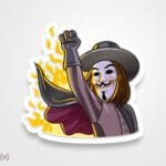 استیکر/ برچسب V