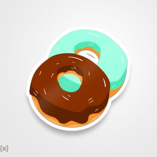 استیکر/ برچسب دوونات