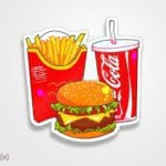 استیکر/ برچسب برگر