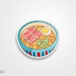 استیکر/ برچسب نودل پلو