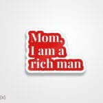 استیکر/ برچسب Rich man