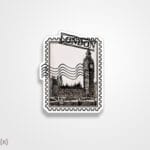 استیکر/ برچسب تمبر لندن