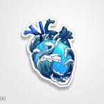 استیکر/ برچسب قلب دریا