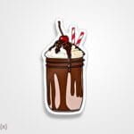 استیکر/ برچسب میلک شیک