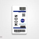 استیکر/ برچسب بلیط ماه