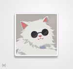 استیکر/ برچسب classy kitty