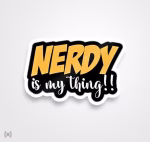 استیکر/ برچسب Nerdy