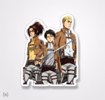 استیکر/ برچسب attack on titan17