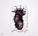 استیکر/ برچسب attack on titan7