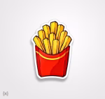 استیکر/ برچسب fries