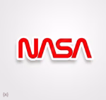 استیکر/ برچسب Nasa worm