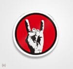 استیکر/ برچسب horns up