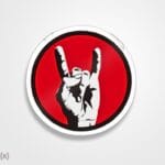 استیکر/ برچسب horns up