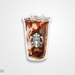 استیکر/ برچسب آیس لاته