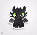 استیکر/ برچسب toothless