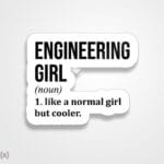 استیکر/ برچسب enginer girl