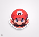 استیکر/ برچسب Mario