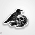 استیکر/ برچسب کلاغ دم سیاه