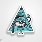 استیکر/ برچسب مثلثه بدبخت