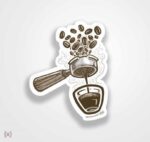 استیکر/ برچسب قهوه 1