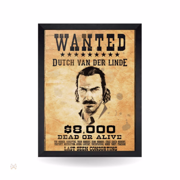16 تابلو و پوستر 6 - Wanted red dead - تصویر 1