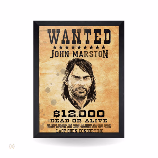 تابلو و پوستر 5 - Wanted red dead - تصویر 1