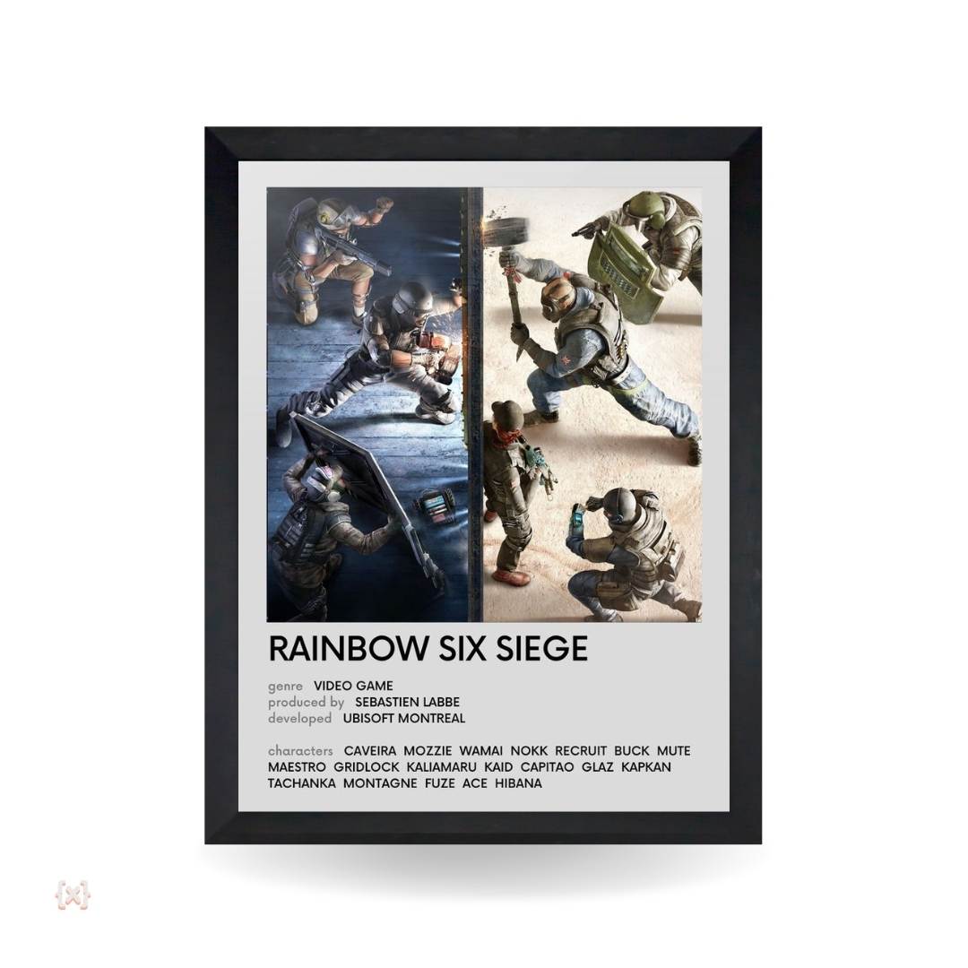 Minimal Nerdvana (44) تابلو و پوستر Rainbow Six Siege - مدل Infographic - تصویر 1