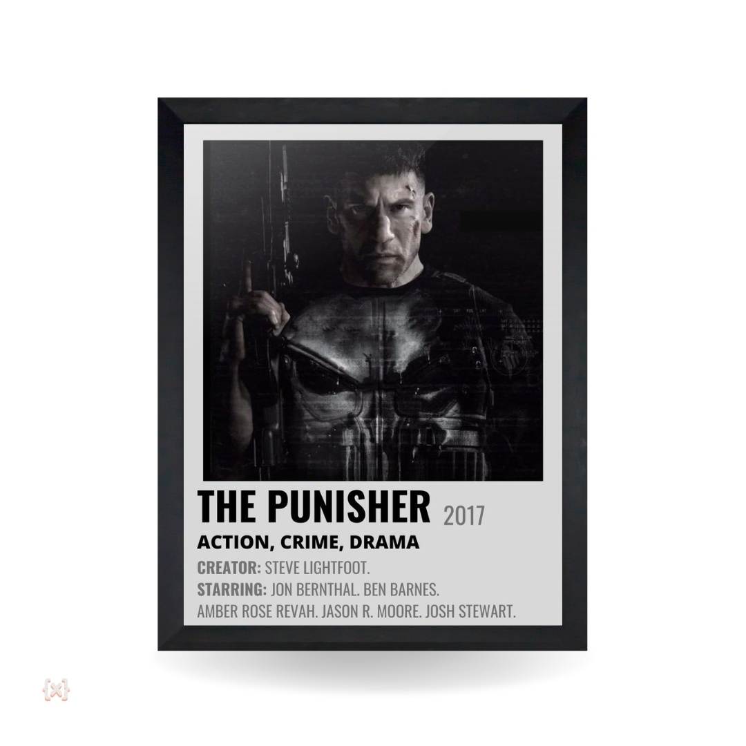 Minimal Nerdvana (66) تابلو و پوستر سریال The Punisher- مدل Infographic - تصویر 1