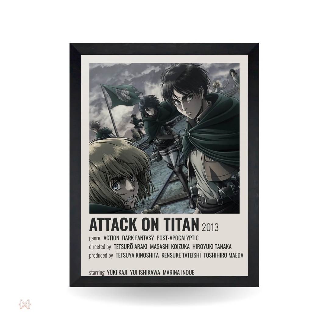 Minimal Nerdvana (79) تابلو و پوستر Attack On Titans - مدل Infographic - تصویر 1