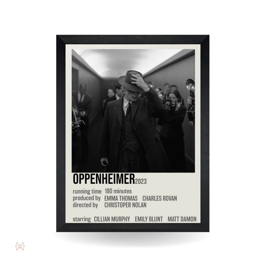 Minimal Nerdvana (94) تابلو و پوستر Oppenheimer - مدل Infographic - تصویر 1