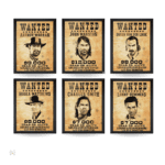 باندل تابلو و پوستر 7 عددی  Red dead: Wanted
